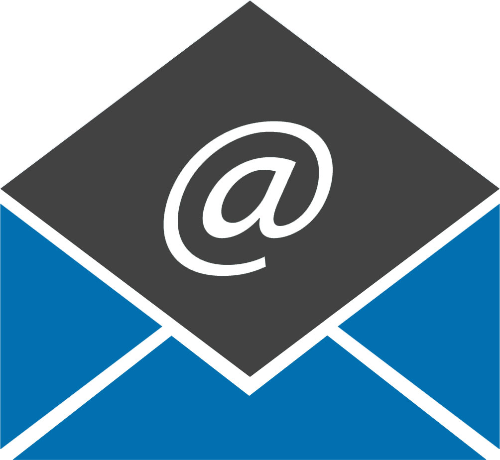 blue and grey email logo